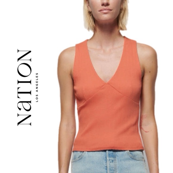 Anthropologie Nation LDT Leticia Halter Tank Terra Cotta XL - Picture 2 of 9